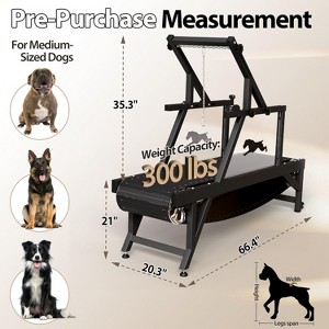 Dog Treadmill, HotFeed Dog Slat Mill for Medium Dogs, Doggy Treadmill with Brake & Plastic Track, Dog Pacer Treadmill to Keep Fit, Up to 250LBS - 1 of 4