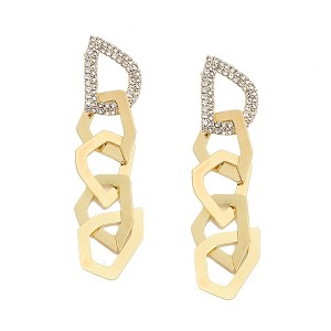 SOHI Women's Gold Link Drop Earrings - 1 of 3