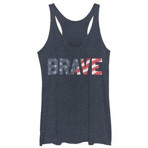 Women's Lost Gods Fourth of July  American Flag Racerback Tank Top - 1 of 3