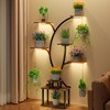 VECELO Plant Stand Indoor with Grow Lights, Indoor Plant Shelf, Metal Plant Flower Display Shelf, Tree-Shaped Plant Rack - 4 of 4