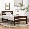 FONTOI Twin Bed Frame with Single Panel Headboard Footboard, Wooden Platform Bed, Wood Slat Support Mattress Foundation,  78.3"*41.5"*35.4" - 3 of 4