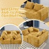 NicBex Modern Chenille Loveseat Sofa with Left Arm & Removable Pillows, Minimalist 2-Seater Sofa for Living Room & Bedroom, Beige - 4 of 4