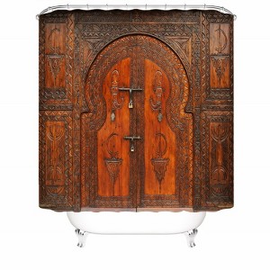 Mysterious Door Shower Curtains for Bathroom Waterproof Fabric Bath Curtain Durable Soft Stylish Bathroom Decor 72x72 Inch - 1 of 1