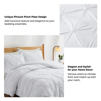 White Full/Queen Down Alternative Microfiber Comforter Set