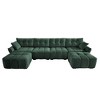 GDFStudio Shirley 142" Tufted Upholstered Chenille 4-Seater U-Sectional Sofa with Two Ottomans - 2 of 4