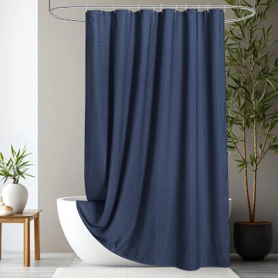 LunaLulinlk Waffle Weave Fabric Shower Curtain