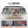 Munora 6" Deep Odor-Free Cat Litter Box, Stainless Steel with Filtering Foot Board - 2 of 4