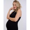 Women's Crew Neck Sleeveless Racerback Maternity Midi Dress | Motherhood Maternity - 4 of 4