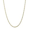Black Bow Jewelry 2.75mm 10k Yellow Gold Flat Figaro Chain Necklace - 3 of 4