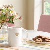 14oz Stoneware Embossed Heart I Love You Mug Ivory - Room Essentials™ - 2 of 3