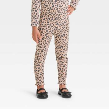 Toddler Girls' Leopard Cozy Ribbed Leggings - Cat & Jack™ Beige 