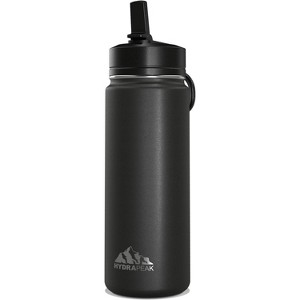 Hydrapeak 20oz Kids Stainless Steel Leak Proof Water Bottle with Straw Lid and Flexible Handle - 1 of 4