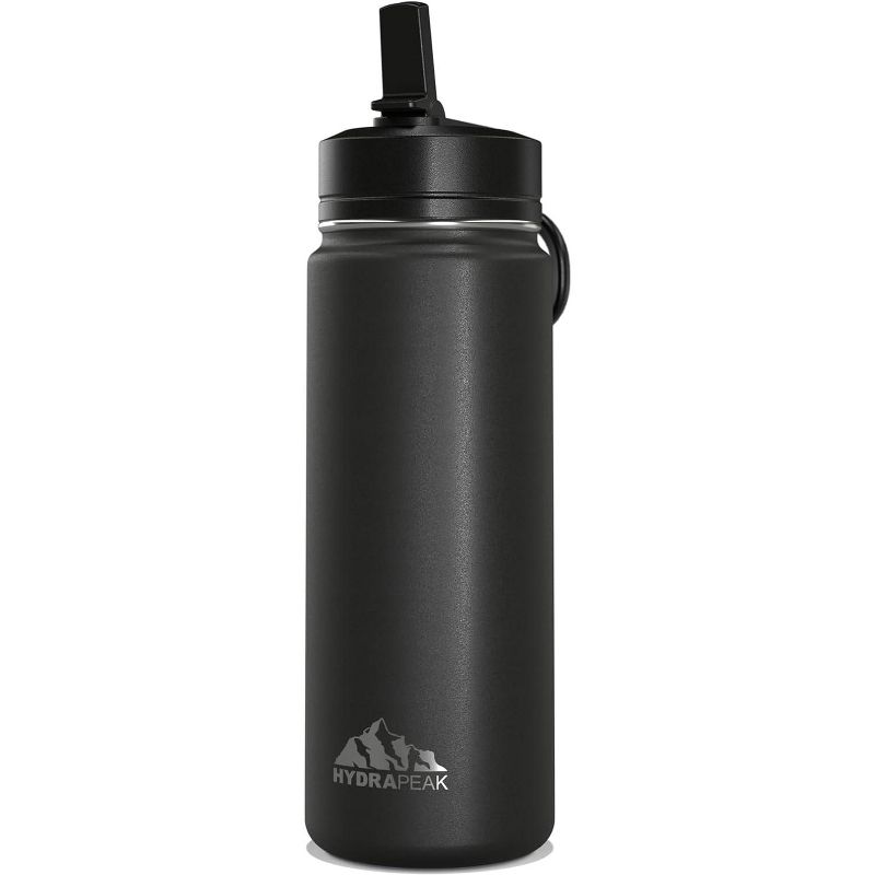 Hydrapeak Mini 20oz Kids Water Bottle With Leak & Spill Proof Straw Lid, Stainless Steel Double Wall Insulated, 1 of 8