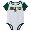 MLB Oakland Athletics Infant Boys' 3pk White Bodysuit - 2 of 4