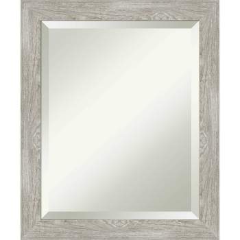 20" x 24" Dove Narrow Framed Wall Mirror Graywash - Amanti Art