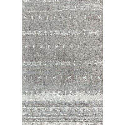 Coastline Constellation 5' x 7' Abstract Gray Washable Rug