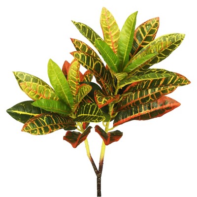 Vickerman 23" Real Touch Artificial Croton Spray. Includes 3 sprays per pack.