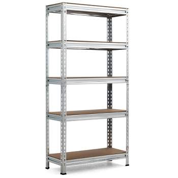 Costway 5-Tier Metal Storage Shelves 60'' Garage Rack W/Adjustable Shelves