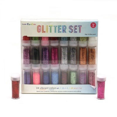 24ct Glitter Set 10g White Package - FLOMO