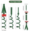 Aoibox Universal Christmas Tree Topper Holder Twist-On Adjustable Stabilizer Fits Most Tree Bases 1 Piece Green - 3 of 4