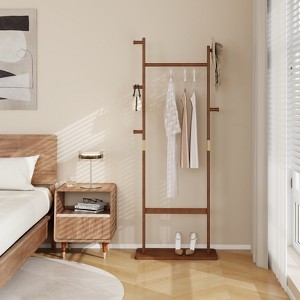 Coat Racks solid wood hanger 23.6* 11*64.1in Solid environmental protection for bedroom/entrance/living room - 1 of 4