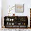 TiramisuBest 60" Mid Century Modern Sideboard Buffet Cabinet with Storage,TV Media Console with Geometric Pattern & Adjustable Shelves - 3 of 4