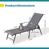 Pellebant Outdoor Lounger Aluminum Adjustable Chaise Lounge Chairs with Arms (Set of 2) - 2 of 4
