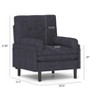 Racxily Corduroy Upholstered Sleeper Sofa, Adjustable 2 Seat Sofas, Convertible Lounge Couch and Guest Bed, Loveseat for Living room - 4 of 4