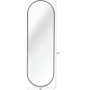 Black 63 x 20IN Pill Shaped Full Lenghth Mirror or Bathroom mirror - 3 of 4