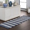 Home Conservatory Striped Rag Handwoven Cotton Indoor Area Rug - 2 of 4