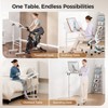 COMHOMA Small Standing Desk, Adjustable Height & Tiltable Tabletop, Mobile Stand Up Desk for Home Office Work and Walking Pad Treadmill - 3 of 4