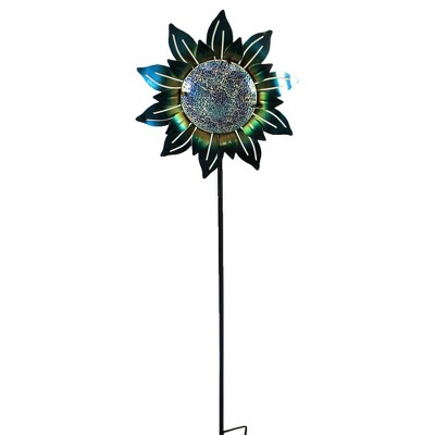 Home & Garden 55.0" Blue Mosaic Flower Stake Landscape Decor Regal Art & Gift  -  Decorative Garden Stakes