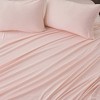 Isla Jade California King Super Soft T-Shirt Jersey Knit Sheet Set Pink - 4 of 4