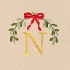 Linum Home Textiles Christmas MISTLETOE MONOGRAM - Embroidered Luxury 100% Turkish Cotton Hand Towels (Set of 2) - 3 of 3