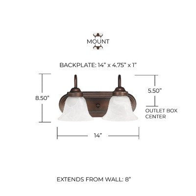 Capital Lighting Arthur 2 - Light Vanity in  Burnished Bronze