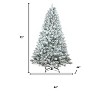 HomeRoots 6' White Full Flocked Fir Christmas Tree With Decorations - 3 of 3