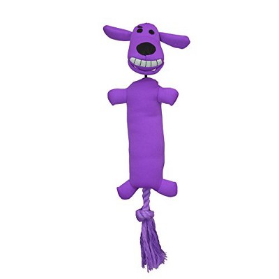 Multipet Loofa Launcher Plush Dog Toy in Purple