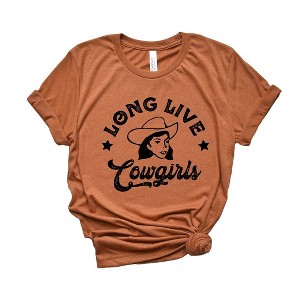 Simply Sage Market Women's Long Live Cowgirls Short Sleeve Graphic Tee - 1 of 3
