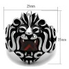Slickblue Men’s Lion Ring Silver Stainless Steel, Garnet CZ Stone, Ornate Detail, Animal Theme, Size 8–13 - 2 of 4