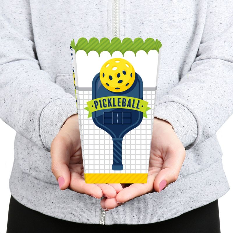 Big Dot of Happiness Let’s Rally - Pickleball - Birthday or Retirement Party Favor Popcorn Treat Boxes - Set of 12, 5 of 6