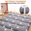 Coucheta Floral Floor Mattress Rustic Japanese Style Futon Mattress in Grey Star Design, Printed Bed Mattress Floor Pad for Kids Full Size Play Mat - 3 of 4