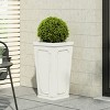 Gulches 85 Qt Antique White Magnesium Oxide Planter with Drainage Hole Stopper Indoor Outdoor (16x16x30 in) 1-Pack - 4 of 4