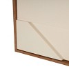 Olivia & May 30"x24" Wood Geometric Wall Decor with Brown Wood Frame Cream: Modern Fir Art, Vertical Display - 4 of 4