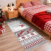 Christmas Runner Rug – Washable, Non-Slip, Santa & Reindeer Print, Low Pile, Foldable Carpet for Hallway, Kitchen, Bedside - 2 of 4
