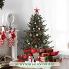 4ft Pre-Lit Christmas Tree with 150 Warm Lights, 265 Branch Tips and Metal Stand, Easy Setup - 3 of 4