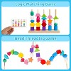 Wooden Beads Sequencing Toy Set with Stacking Blocks and Lacing, STEM Activity for Ages 2-4 - 2 of 4