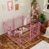 LAOTIES 32" Metal Dog Playpen,8-Panel Foldable Pet Fence with Door,Indoor And Outdoor Exercise Pen for Small,Medium And Large Dogs - 2 of 4