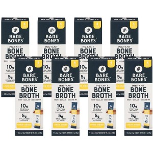 Bare Bones Broth Instant Bone Broth Beverage Mix Lemon Ginger Flavor - Case of 8/2.12 oz - 1 of 4