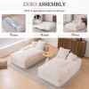 Upholstered Chaise Lounge Ultra-Soft Sleeper Sofa Bed Lazy Single Sofa Leisure Reading Couch with 4 Pillows, No Assembly Required - ModernLuxe - 3 of 4