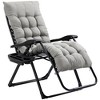 TiramisuBest Zero Gravity Chair, Folding Reclining Lounge Chair with Padded Cushion, Side Tray for Indoor and Outdoor, Supports up to 264lbs, Gray - 2 of 4